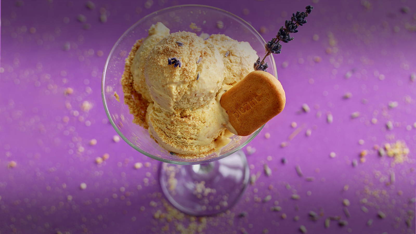 Lavender ice cream with Plazma